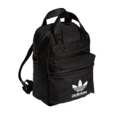 QTY OF ITEMS TO INLCUDE X19 ASSORTED ADIDAS BAGS TO INCLUDE ADIDAS ORIGINALS UNISEX ORIGINALS MICRO 2.0 MINI BACKPACK BAG, BLACK/WHITE, ONE SIZE UK, ADIDAS ORIGINALS WOMEN'S ORIGINALS SANTIAGO MINI B