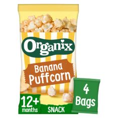 QTY OF ITEMS TO INLCUDE ASSORTED FOOD TO INCLUDE ORGANIX GOODIES BANANA PUFFCORN, 4 X 10G, BABEASE PREMIUM ORGANIC STAGE 1 BABY RICE, WEANING 4 MONTHS+ NATURAL BABY FOOD, 160G.