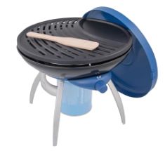 CAMPINGAZ PARTY GRILL, CAMPING STOVE AND GRILL, ALL-IN-ONE PORTABLE CAMPING BBQ, WITH GRIDDLE, GRID AND PAN SUPPORT, BLACK.