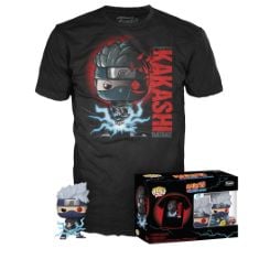 ASSORTED TOYS TO INCLUDE FUNKO POP! & TEE: NARUTO - KAKASHI - MEDIUM - T-SHIRT - CLOTHES WITH COLLECTABLE VINYL FIGURE - GIFT IDEA - TOYS AND SHORT SLEEVE TOP FOR ADULTS UNISEX MEN AND WOMEN - OFFICI