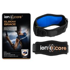 QTY OF ITEMS TO INLCUDE BOX OF ASSORTED ITEMS TO INCLUDE IONOCORE TENNIS ELBOW SUPPORT STRAP - GOLFERS ELBOW SUPPORT FOR MEN & WOMEN - ARM SUPPORT FOR RAPID RELIEF & RECOVERY - ELBOW BRACE WITH EVA C