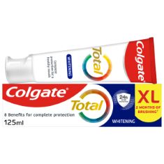 QTY OF ITEMS TO INLCUDE BOX OF ASSORTED ITEMS TO INCLUDE COLGATE TOTAL WHITENING FLUORIDE TOOTHPASTE 125ML | EFFECTIVE STAIN REMOVAL | COMPLETE PROTECTION FOR YOUR WHOLE MOUTH AGAINST CAVITIES, STREN