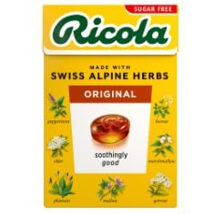 QTY OF ITEMS TO INLCUDE 38X ASSORTED HEALTH PRODUCTS TO INCLUDE RICOLA ORIGINAL SUGAR FREE SWISS HERBAL SWEETS, HERB DROPS, SWEET BOX - PACK OF 20 BOXES, NAILNER FUNGAL NAIL BRUSH 5 ML - TREAT & PREV