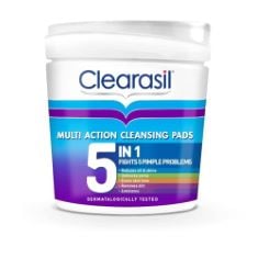 QTY OF ITEMS TO INLCUDE 38X ASSORTED ITEMS TO INCLUDE CLEARASIL 5-IN-1 ULTRA CLEANSING SALICYLIC ACID PADS, FACE EXFOLIATING FOR ACNE PRONE SKIN, UNBLOCK PORES, REDUCES BLACKHEADS, PIMPLES & EXCESS O