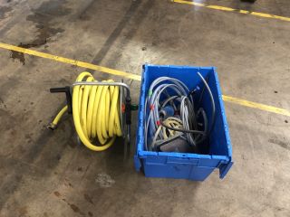 REEL OF HYDROSURE HOSING AND BOX OF HOSING AND PIPING