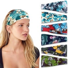 21 X VENUSTE HEADBANDS FOR WOMEN'S HAIR, FLORAL KNOTTED HEADBANDS FOR ADULT WOMEN HAIR ACCESSORIES, WEAR FOR YOGA, FASHION, WORKING OUT, TRAVEL OR RUNNING, 6PCS - TOTAL RRP £122: LOCATION - RACK A