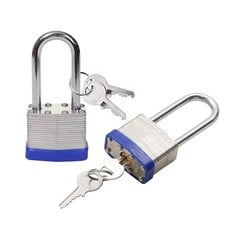 QUANTITY OF ASSORTED ITEMS TO INCLUDE PADLOCKS WITH KEYS, 2 PCS HEAVY DUTY LAMINATED STEEL PADLOCK, LONG SHACKLE LOCK FOR LOCKER, GATE, SHED, BIKE SHEDS OUTDOOR WEATHERPROOF, 40 MM RRP £210: LOCATION