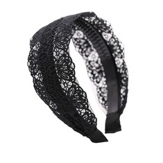 QUANTITY OF ASSORTED ITEMS TO INCLUDE MINKISSY BLACK LACE HAIR HOOP BROADSIDE LACE HEADBAND WIDE HAIR HOOP FLORAL LACE HEADBAND GOTHIC LACE HEADBAND FOR WOMEN GIRLS  BLACK,  RRP £250: LOCATION - RACK