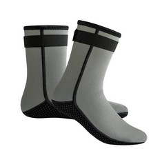 QUANTITY OF A BOOK 3MM WETSUIT SOCKS, NEOPRENE DIVING SOCKS ANTI-SLIP THERMAL, ADJUSTABLE VELCRO LOOP STRAP FOR MEN WOMEN DIVING SWIMMING SURFING  S, GREY,  - TOTAL RRP £399: LOCATION - RACK B