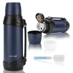 8 X INSULATED FLASK FOR HOT DRINKS, LEAK-PROOF  DARK BLUE,  - TOTAL RRP £187: LOCATION - RACK A