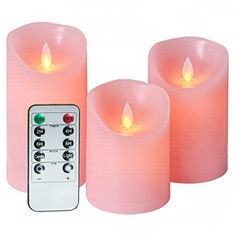 QUANTITY OF ASSORTED ITEMS TO INCLUDE VETOUR LED FLAMELESS CANDLES: 3PCS BIRCH BARK BATTERY OPERATED CANDLE H4 5" 6" D3.15 REAL WAX PILLAR ELECTRIC FAKE CANDLES WITH REMOTE AND TIMER FOR HOME PARTY C