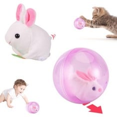 QUANTITY OF ASSORTED ITEMS TO INCLUDE CLIUNT 2 PCS ELECTRIC PLUSH RABBIT WITH TRANSPARENT BALL, ELECTRONIC INTERACTIVE RABBIT TOY, ELECTRONIC PLUSH TOY WITH ROLLING BALLS FOR BOYS AND GIRLS, PLUSH ST