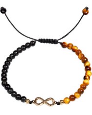 QUANTITY OF ASSORTED ITEMS TO INCLUDE JEWBOO INFINITY CHARM TIGER EYE/BLACK OBSIDIAN BEADED BRACELET FOR WOMEN ENERGY HEALING CRYSTALS AND GEMSTONES JEWELRY GIFTS ADJUSTABLE RRP £165: LOCATION - RACK