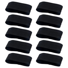 QUANTITY OF 10 PCS BLACK ARMBANDS FOOTBALL, ELASTIC BLACK ARMBANDS MOURNING BAND, LOOP CLOSURE SPORTS EXERCISE ARMBANDS, BLACK ARMBANDS FOR FOOTBALL, RUNNING, RESPECT, FUNERAL - TOTAL RRP £291: LOCAT