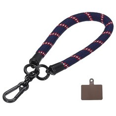 QUANTITY OF ASSORTED ITEMS TO INCLUDE SOURCING MAP PHONE LANYARD UNIVERSAL POLYESTER WRIST LANYARD WITH LANYARD PATCH FOR ALL SMARTPHONE CASE DARK BLUE STREAK 1 PACK RRP £340: LOCATION - RACK D