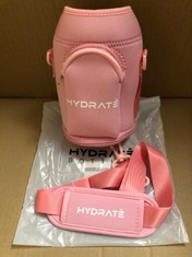 16 X HYDRATE PINK CARRIER SLEEVE ACCESSORY FOR STAINLESS STEEL XL JUG 1.3 LITRE - WITH CARRYING STRAP AND PHONE POUCH - PROTECTIVE AND INSULATING NEOPRENE COVER FOR YOUR WATER BOTTLE - TOTAL RRP £133