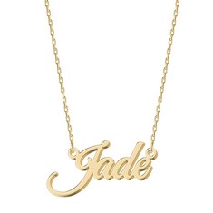 29 X MAGICBOX PERSONALIZED 18K GOLD NAME NECKLACE JADE - CUSTOMIZABLE ENGRAVED STAINLESS STEEL PENDANT FOR WOMEN - UNIQUE GIFT FOR BIRTHDAYS, ANNIVERSARIES, GRADUATIONS, AND VALENTINE'S DAY - TOTAL R