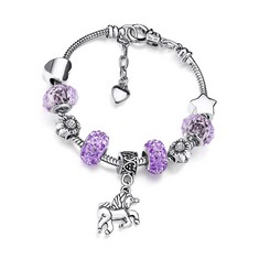 QUANTITY OF ASSORTED ITEMS TO INCLUDE DEOLVEN UNICORN GIRLS BRACELETS, GIRLS MAGICAL SPARKLY PINK CRYSTAL CHARM BRACELET FOR KIDS BIRTHDAY GIFTS CHILDREN JEWELLERY PRESENTS ANCIENT SILVER AND RHINEST