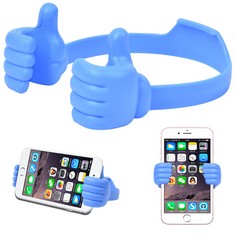 QUANTITY OF ASSORTED ITEMS TO INCLUDE FLINTRONIC THUMB PHONE HOLDER MULTI-ANGLE ADJUSTABLE PHONE HOLDER, SOFT FLEXIBLE PHONE HOLDER, UNIVERSAL, SUITABLE FOR PHONES, TABLETS, ETC.  BLUE,  RRP £326: LO