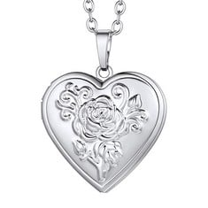 QUANTITY OF ASSORTED ITEMS TO INCLUDE SUPERLIGHT WOMEN'S LOCKET NECKLACE, MEMORIAL LOCKET WITH PICTURE, PLATINUM RETRO VINTAGE ROSE FLOWER HEART SHAPED IMAGE PHOTO LOCKET PENDANT NECKLACE FOR TEEN GI