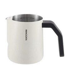 16 X VUCCHINI MILK JUG,STAINLESS STEEL,400ML,COLOR CREAM,FROTHING PITCHER FOR LATTE ART ESPRESSO MACHINE ACCESSORIES - TOTAL RRP £110: LOCATION - RACK A