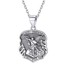 QUANTITY OF ASSORTED ITEMS TO INCLUDE PROSTEEL ST MICHAEL MEDAL ST MICHAEL NECKLACE STAINLESS STEEL ARCHANGEL NECKLACE FOR MEN RRP £316: LOCATION - RACK F