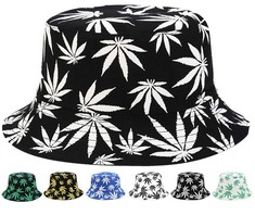 QUANTITY OF ASSORTED ITEMS TO INCLUDE INOGIH REVERSIBLE BUCKET-HAT MARIJUANA-CANNABIS WEED FOLDABLE FISHERMAN HAT PACKABLE - BLACK - ONE SIZE RRP £354: LOCATION - RACK A