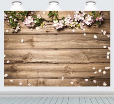 26 X RUINI PINK FLORAL PETALS RUSTIC WOOD BOARD BACKDROP FLOWER GARLAND TEXTURE WOODEN FLOOR BABY SHOWER BIRTHDAY PARTY CAKE TABLE DECORATION NEWBORN PHOTOGRAPHY BACKGROUND 7X5FT - TOTAL RRP £303: LO