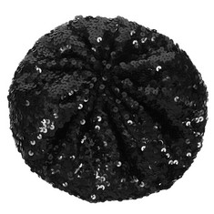 15 X TENDYCOCO SEQUIN BERET HAT SHINING BEANIE CAP SPARKLE BEANIE HAT FASHION BERET FOR WOMEN BLACK - TOTAL RRP £125: LOCATION - RACK A