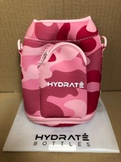 16 X HYDRATE CARRIER SLEEVE FOR STAINLESS STEEL XL JUG 1.3 LITRE - NEOPRENE SLEEVE WITH PHONE POUCH - WATER BOTTLE HOLDER WITH STRAP AND STORAGE CASE - HYDRATION ACCESSORIES FOR TRAVEL  PINK CAMO,  -