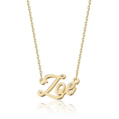 14 X MAGICBOX PERSONALIZED 18K GOLD NAME NECKLACE ZOE - CUSTOMIZABLE ENGRAVED STAINLESS STEEL PENDANT FOR WOMEN - UNIQUE GIFT FOR BIRTHDAYS, ANNIVERSARIES, GRADUATIONS, AND VALENTINE'S DAY - TOTAL RR