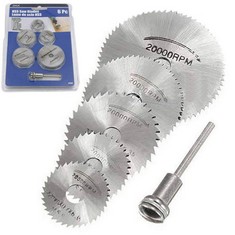 QUANTITY OF ASSORTED ITEMS TO INCLUDE 6PCS HSS SAW BLADES ROTARY TOOL, 1/8 SHANK CIRCULAR HSS SAW DISC WHEEL CUTTING BLADES WITH MANDRELS FOR DREMEL FORDOM DRILLS ROTARY TOOLS RRP £339: LOCATION - RA