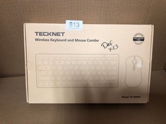 12X TECKNET MINI WIRELESS KEYBOARD AND MOUSE SET, 2.4G CORDLESS USB KEYBOARD AND SILENT MOUSE COMB WITH NANO USB RECEIVER, 12 MULTIMEDIA SHORTCUTS FOR COMPUTER, PC, LAPTOP, DESKTOP, ANDROID SMART TV: