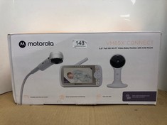 QUANTITY OF ITEMS TO INCLUDE MOTOROLA NURSERY VM65X CONNECT - HALO VIDEO BABY MONITOR WITH CRIB HOLDER - 5 INCH PARENT UNIT AND WIFI APP - FLEXIBLE MAGNETIC CAMERA MOUNT, WHITE: LOCATION - A RACK