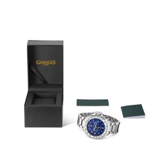 GAMAGES OF LONDON LIMITED EDITION HAND ASSEMBLED MOMENTURN AUTOMATIC STEEL WATCH - SKU: GA1071 RRP £710: LOCATION - A RACK