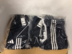 3 X ADIDAS HS0534 TIRO 23 SHO Y SHORTS UNISEX TEAM NAVY BLUE 2 OR WHITE SIZE 7-8A KIDS: LOCATION - A RACK