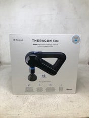 THERAGUN ELITE - HANDHELD ELECTRIC MASSAGE GUN - BLUETOOTH ENABLED PERCUSSION THERAPY DEVICE FOR ATHLETES - POWERFUL DEEP TISSUE MUSCLE MASSAGER WITH QUIET FORCE TECHNOLOGY - 4TH GENERATION - BLACK.: