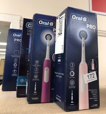 QUANTITY OF ITEMS TO INCLUDE ORAL-B SMART 6 ELECTRIC TOOTHBRUSH FOR ADULTS, APP CONNECTED HANDLE, 3 TOOTHBRUSH HEADS & TRAVEL CASE, 5 MODES, TEETH WHITENING, 2 PIN UK PLUG, 6000N: LOCATION - SIDE RAC