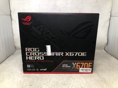 ASUS ROG CROSSHAIR X670E HERO ATX MOTHERBOARD, 18 + 2 POWER STAGES, PCIE 5.0, DDR5 SUPPORT, FIVE M.2 SLOTS, USB 3.2 GEN 2X2 FRONT-PANEL CONNECTOR WITH QUICK CHARGE 4+, USB4, WI-FI 6E.: LOCATION - A R