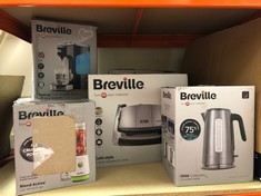 QUANTITY OF ITEMS TO INCLUDE BREVILLE EDGE LOW STEAM KETTLE | 1.7L | 3KW FAST & QUIET BOIL KETTLE | ENERGY EFFICIENT | BRUSHED STAINLESS STEEL [VKT236]: LOCATION - SIDE RACK