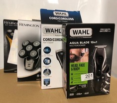 QUANTITY OF ITEMS TO INCLUDE WAHL CORD/CORDLESS HAIR CLIPPER, FATHER'S DAY GIFT, RECHARGEABLE CORDLESS CLIPPERS, CLIPPER KIT FOR MEN, RINSEABLE BLADES, HOME HAIR CUTTING, CLIPPERS WITH GUIDE COMBS: L