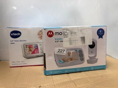 MOTOROLA NURSERY EASE 34 - BABY MONITOR WITH CAMERA - 4.3 INCH VIDEO BABY MONITOR DISPLAY - NIGHT VISION, BIDIRECTIONAL COMMUNICATION, LULLABIES, ZOOM, ROOM TEMPERATURE MONITORING - WHITE: LOCATION -