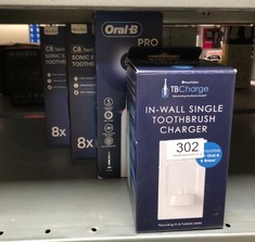 QUANTITY OF ITEMS TO INCLUDE ORAL-B PRO 3 ELECTRIC TOOTHBRUSH FOR ADULTS, 1 CROSS ACTION TOOTHBRUSH HEAD, 3 MODES WITH TEETH WHITENING, 2 PIN UK PLUG, 3000, BLUE: LOCATION - C RACK