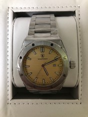 MENS BERNARD REINHARDT WATCH - STAINLESS STEEL CASE - 5 ATM WATER RESISTANT - STAINLESS STEEL STRAP RRP £960: LOCATION - A RACK