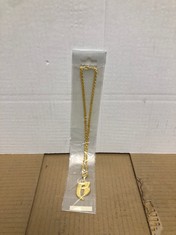 QUANTITY OF GOLD CHAINS WITH R PENDANT: LOCATION - D RACK