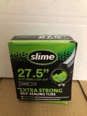 QUANTITY OF HOME ITEMS TO INCLUDE SLIME 30077 BIKE INNER TUBE WITH SLIME PUNCTURE SEALANT, SELF SEALING, PREVENT AND REPAIR, SCHRADER VALVE, 50/60-584MM (27.5 (650B) X 2.0-2.4), GREEN: LOCATION - D R