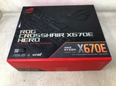 ASUS ROG CROSSHAIR X670E HERO ATX MOTHERBOARD, 18 + 2 POWER STAGES, PCIE 5.0, DDR5 SUPPORT, FIVE M.2 SLOTS, USB 3.2 GEN 2X2 FRONT-PANEL CONNECTOR WITH QUICK CHARGE 4+, USB4, WI-FI 6E.: LOCATION - A R