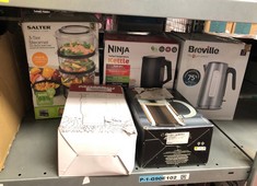 QUANTITY OF ITEMS TO INCLUDE BREVILLE EDGE LOW STEAM KETTLE | 1.7L | 3KW FAST & QUIET BOIL KETTLE | ENERGY EFFICIENT | BRUSHED STAINLESS STEEL [VKT236]: LOCATION - E RACK