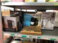 QUANTITY OF ITEMS TO INCLUDE TOWER T10044MSH CAVALETTO PYRAMID KETTLE WITH FAST BOIL, DETACHABLE FILTER, 1.7L, 3000 W, LATTE AND CHROME ACCENTS: LOCATION - F RACK