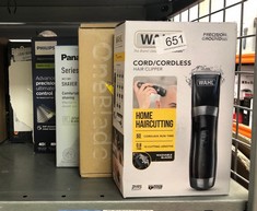 QUANTITY OF ITEMS TO INCLUDE WAHL CORD/CORDLESS HAIR CLIPPER, FATHER'S DAY GIFT, RECHARGEABLE CORDLESS CLIPPERS, CLIPPER KIT FOR MEN, RINSEABLE BLADES, HOME HAIR CUTTING, CLIPPERS WITH GUIDE COMBS: L